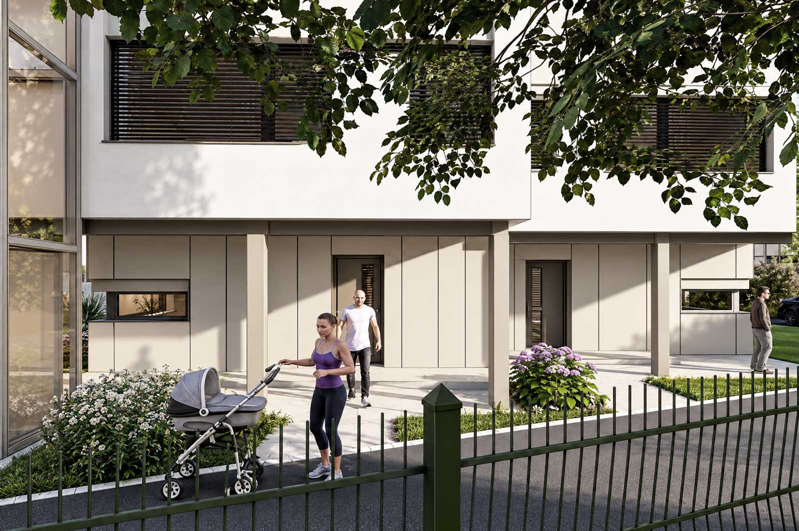 Areál Villa Aura DNV — spoločné zelené priestory